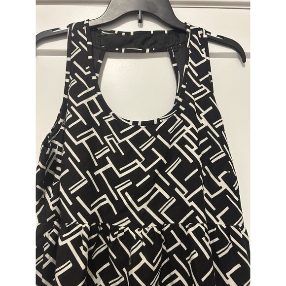 Lennie for Nina Leonard Empire Waist Linen Blend Dress Size 10 Sundress Midi - Picture 2 of 7